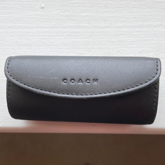 Coach Black Leather Lipstick Case - Picture 1 of 4